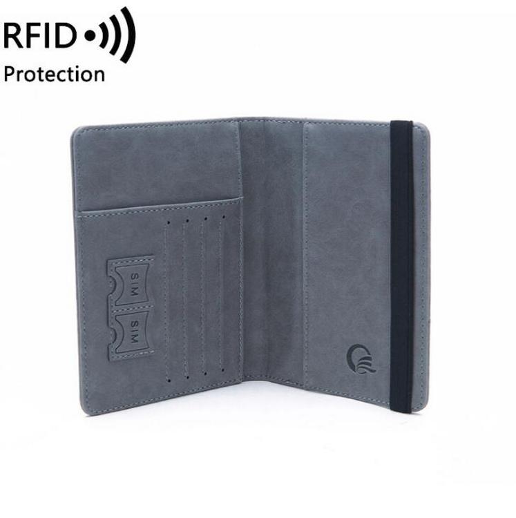 Mode-RFID-blockierender Reisepass-Organizer für Geschäftsleute, Leder, Kreditkartenetui, Reise-Brieftaschenhalter