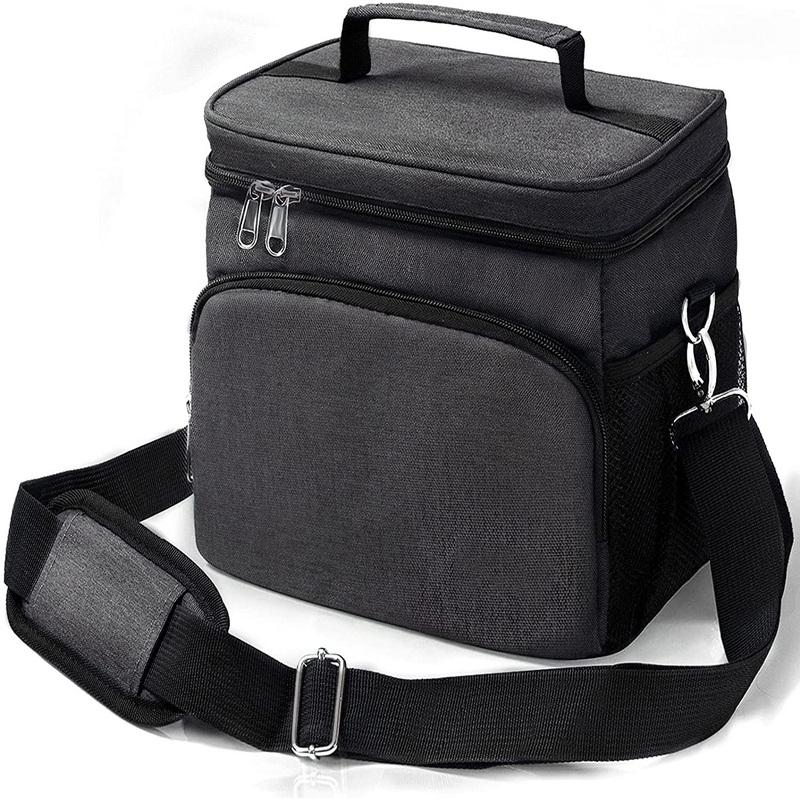Schwarz, langlebig, Kinder, Schule, Kühlbox, Lunchpakete, Isolierbox, individuelles Logo, Thermo-Organizer mit Griff