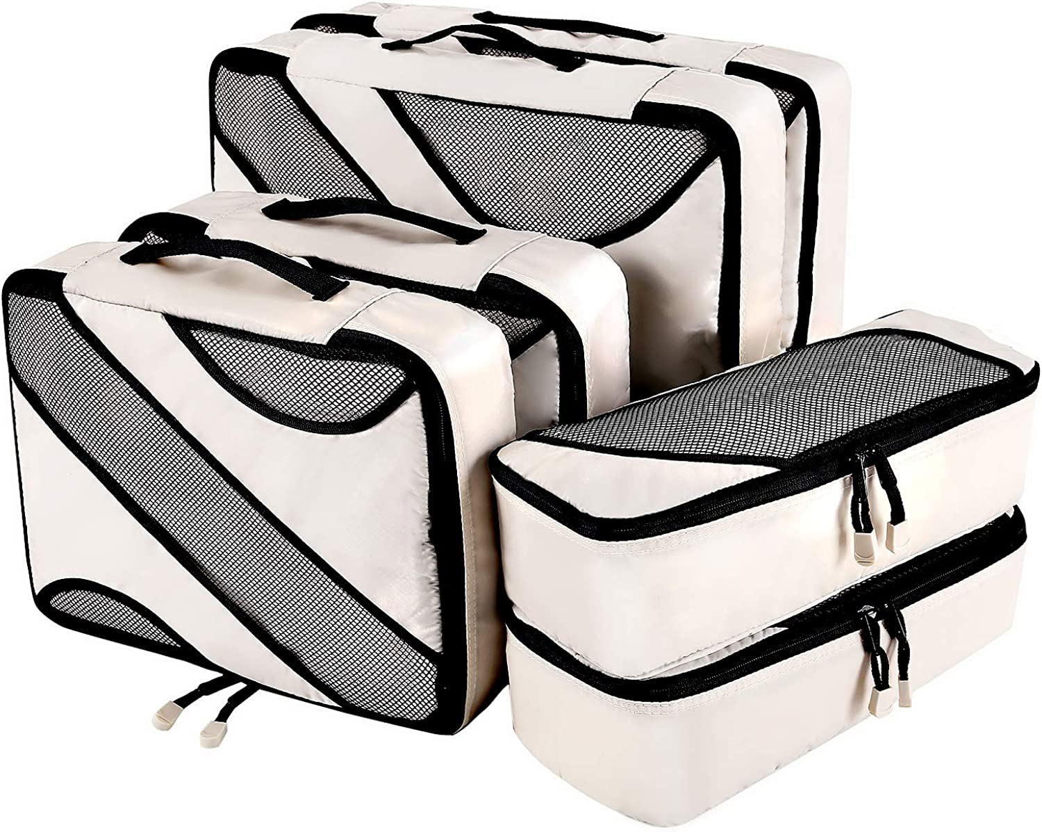 6 Set Packwürfel 3 verschiedene Größen Reisegepäck Verpackung Organizer Tasche Reisetasche Organizer für Kleidung Schuhe